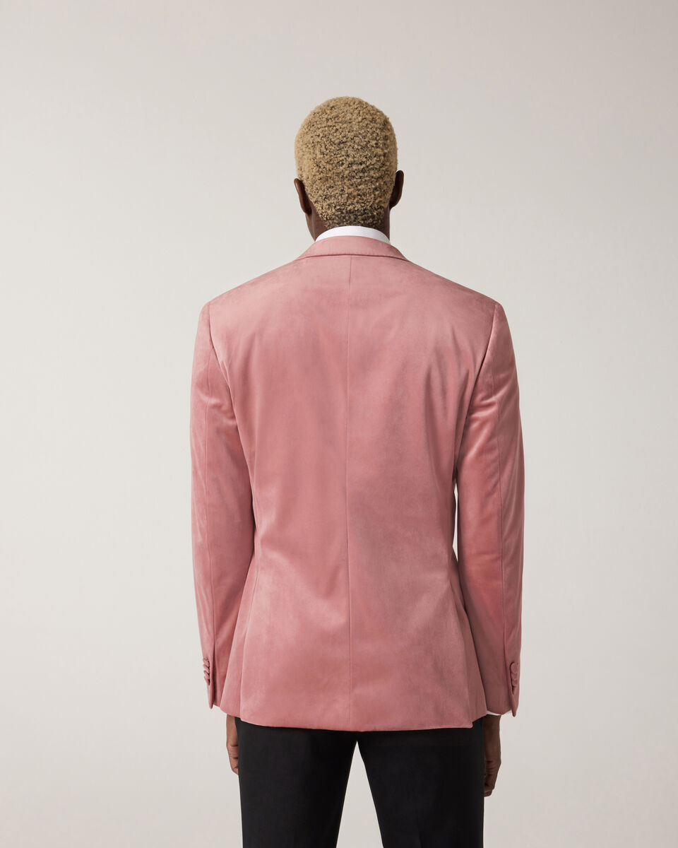 Velvet Tailored Jacket, Rose, hi-res
